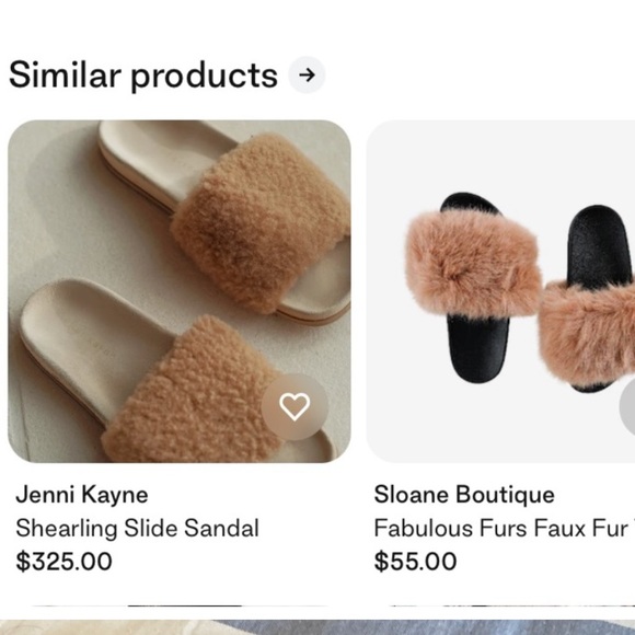 Calvin Faux Fur Slides - Picture 5 of 9